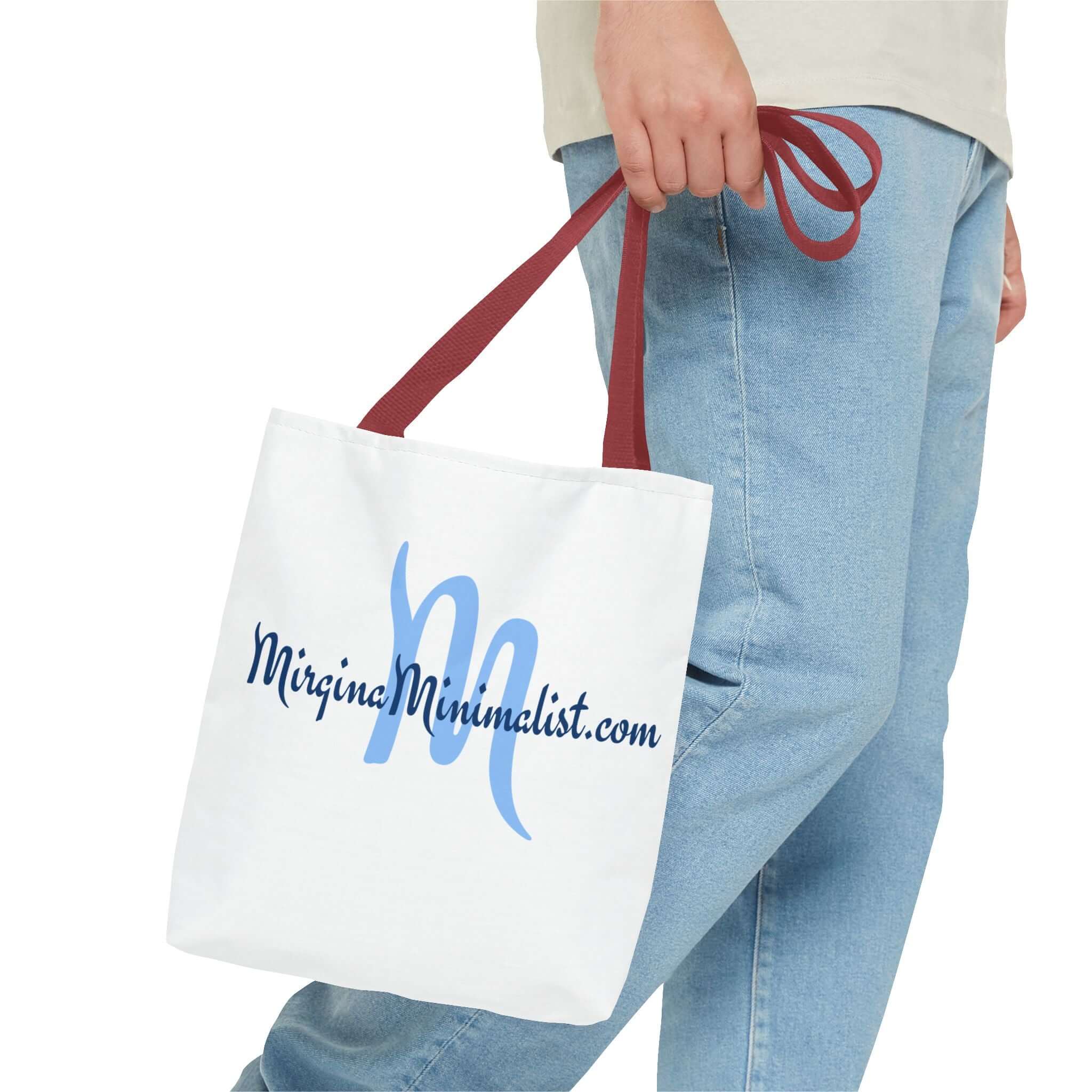 Minimalist Tote Bag with Elegant Script Design, Reusable Shopping Bag, Eco-Friendly, Graphic Tote for Everyday Use, Gift for Minimalists