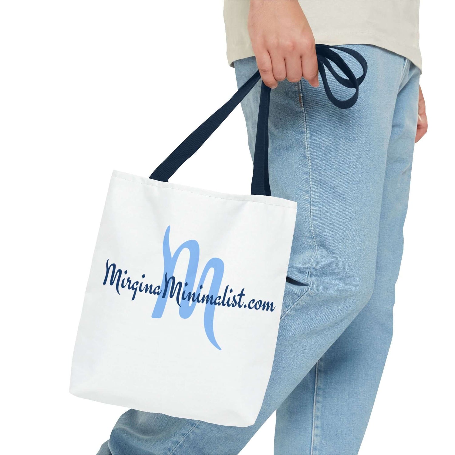 Minimalist Tote Bag with Elegant Script Design, Reusable Shopping Bag, Eco-Friendly, Graphic Tote for Everyday Use, Gift for Minimalists