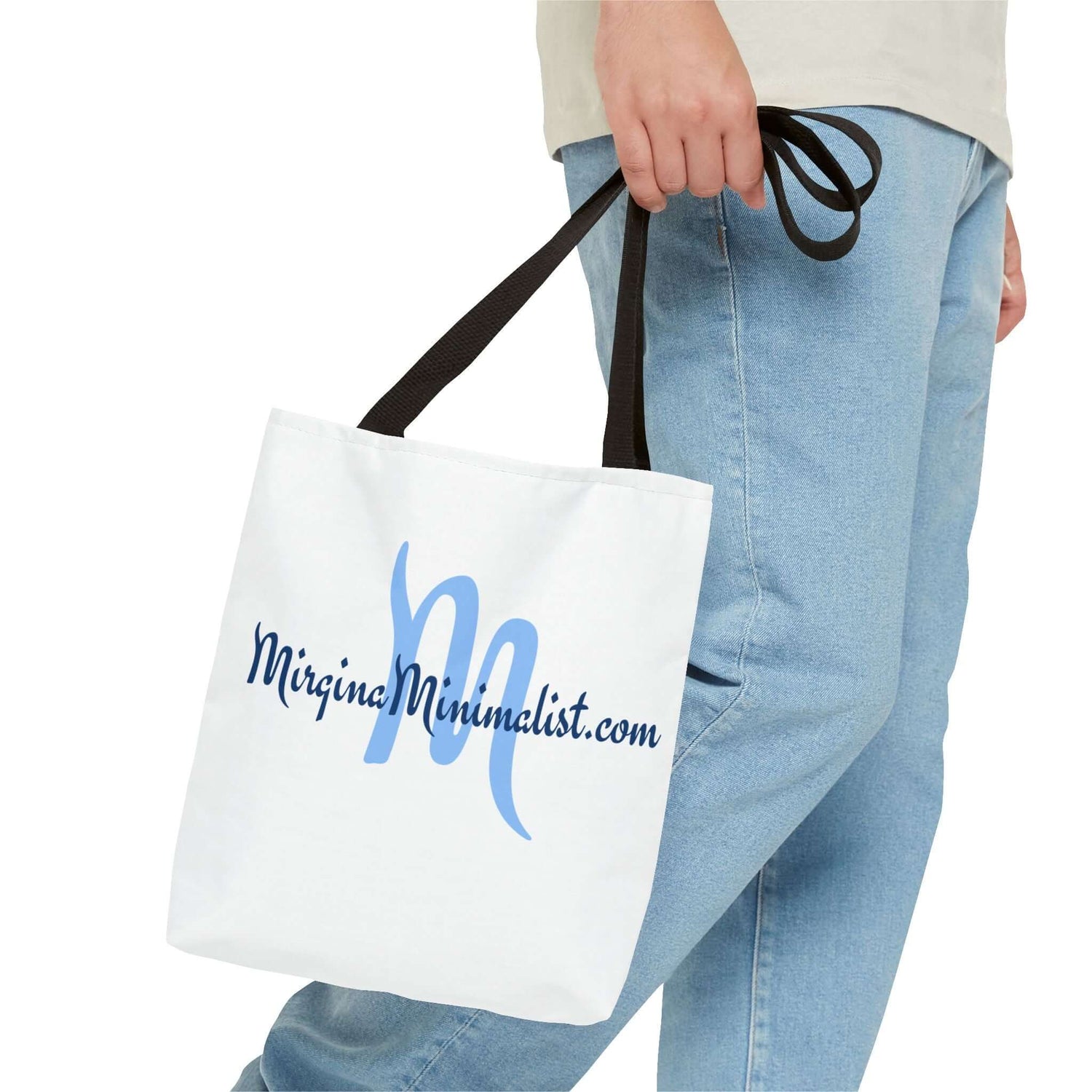 Minimalist Tote Bag with Elegant Script Design, Reusable Shopping Bag, Eco-Friendly, Graphic Tote for Everyday Use, Gift for Minimalists
